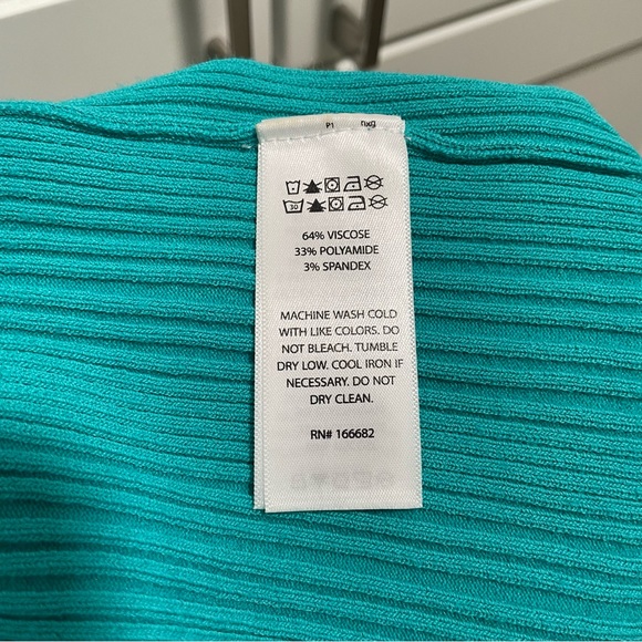 Revolve House of Harlow 1960 Ribbed Bodycon Midi Dress Teal - Picture 5 of 6